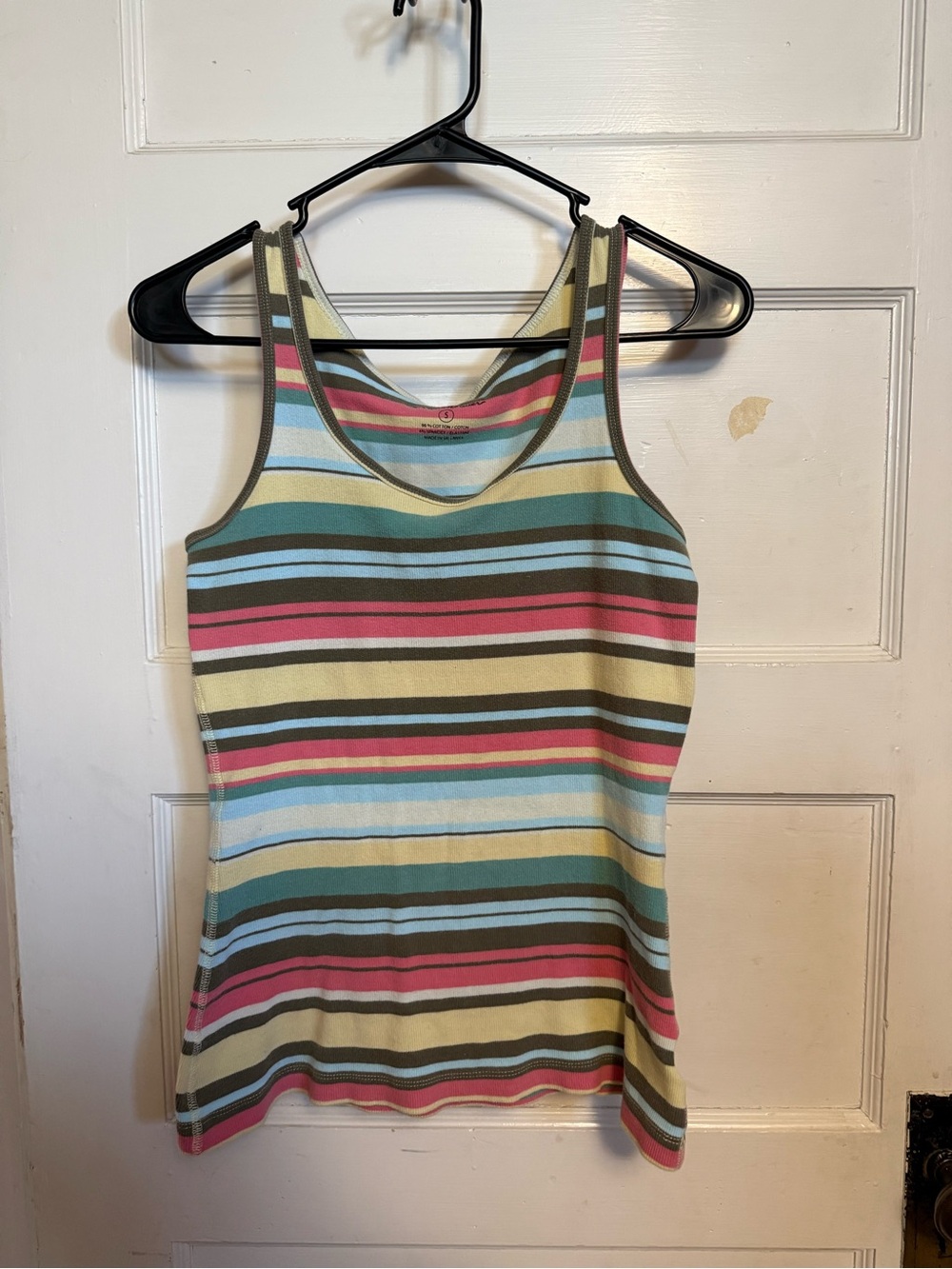 Eddie Bauer multi-colored horizontal striped cotton tank top Size S